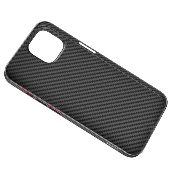Custodia ultra sottile per Apple iPhone 14 Pro Max, rara copertura paraurti in fibra di carbonio aramidica (rosso nero