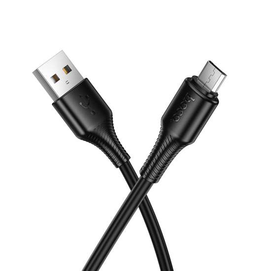 Cavo HOCO Flash X20 Da USB A Micro-USB, Nero, Lunghezza 2 Metri, Ricarica Rapida, Resistente