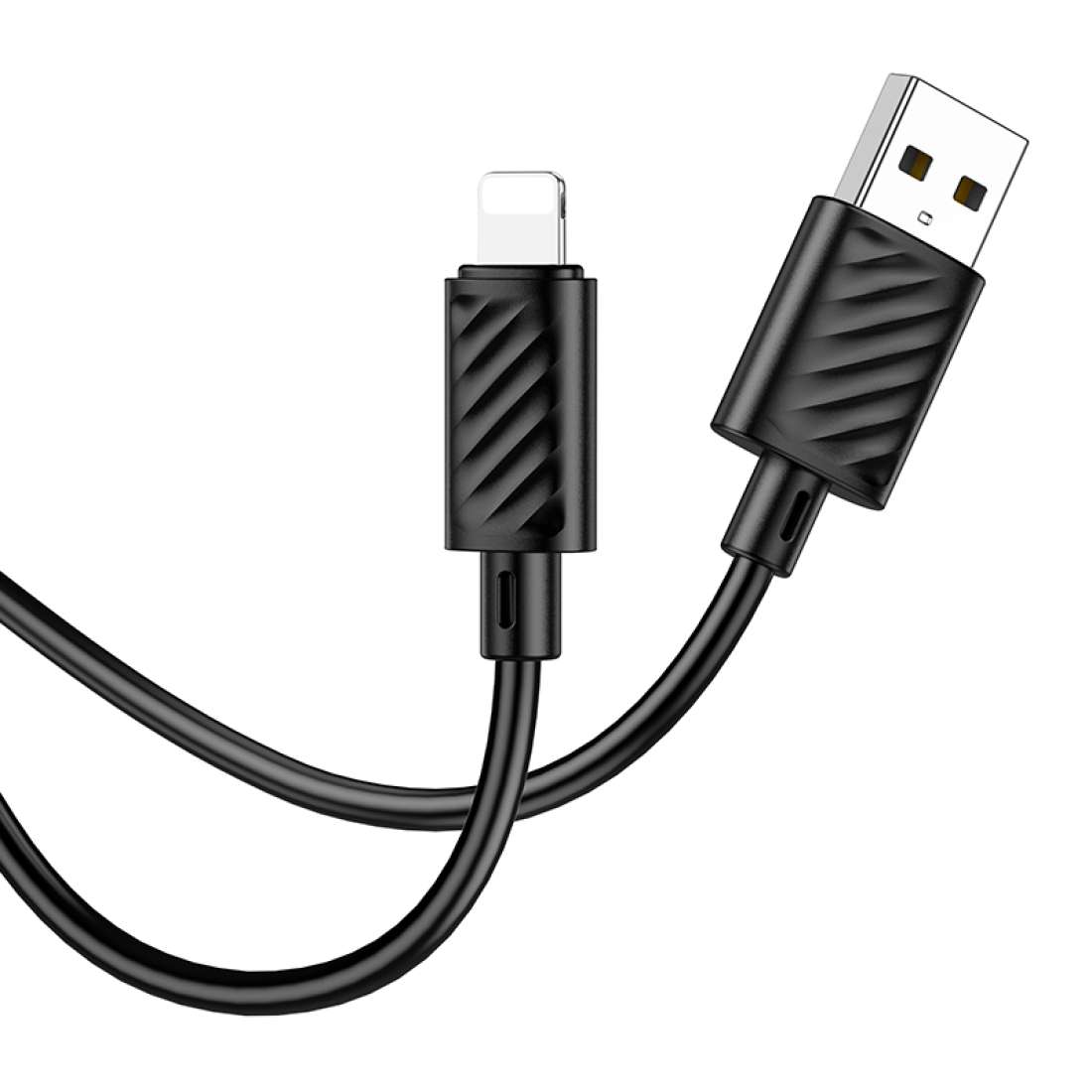 HOCO X88 PVC Lightning Data Cable (L=2M) - Black - X88L2.BK