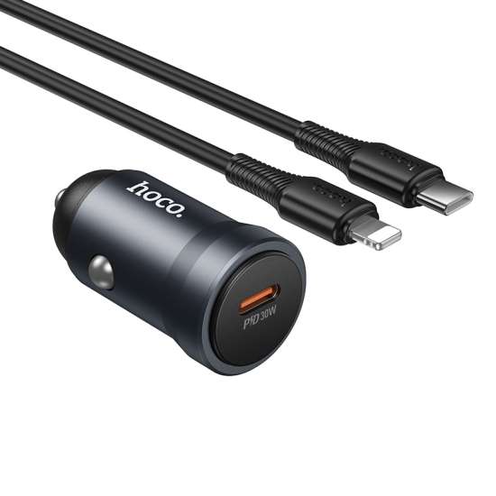 SCHITEC Caricabatterie Auto USB 130W Con 3 Porte (2 USB-C PD + 1 USB-A QC 3.0) E Cavo 1m