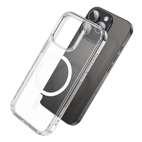 Custodia Magnetica Per IPhone 16 Pro Max 6,9'' – Compatibile MagSafe – Fiore Di Pesco – Antiurto E Leggera