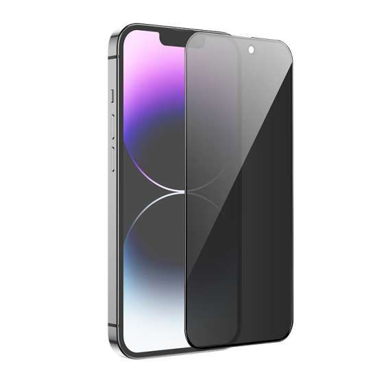 2 Pellicole Vetro Temperato Glitterate Anti-Spia Per IPhone 14 Pro Max / 15 Plus (6,7") - 3
